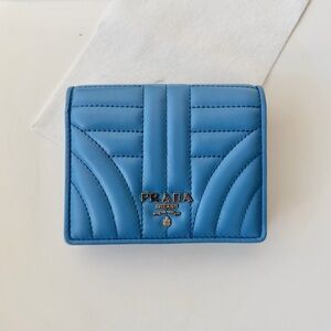 Prada Sky Blue Leather Wallet
